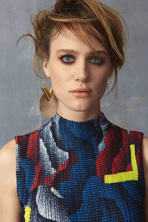 Mackenzie Davis in Blue dress