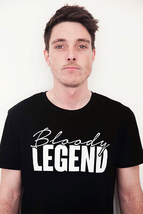 Lazar Beam in black tshirt