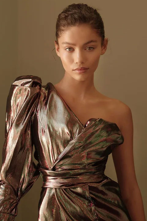 Audreyana Michelle Looking gorgeous in golden dress