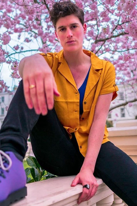 Rain Dove is yellow top and black jeans
