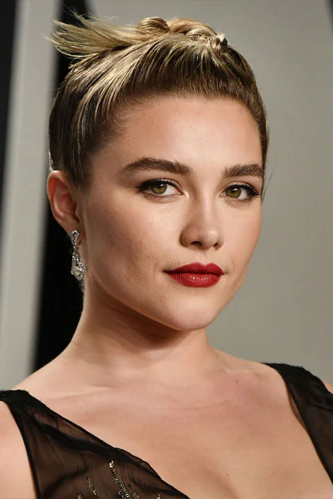 Florence Pugh Is looking beautiful in black dress.